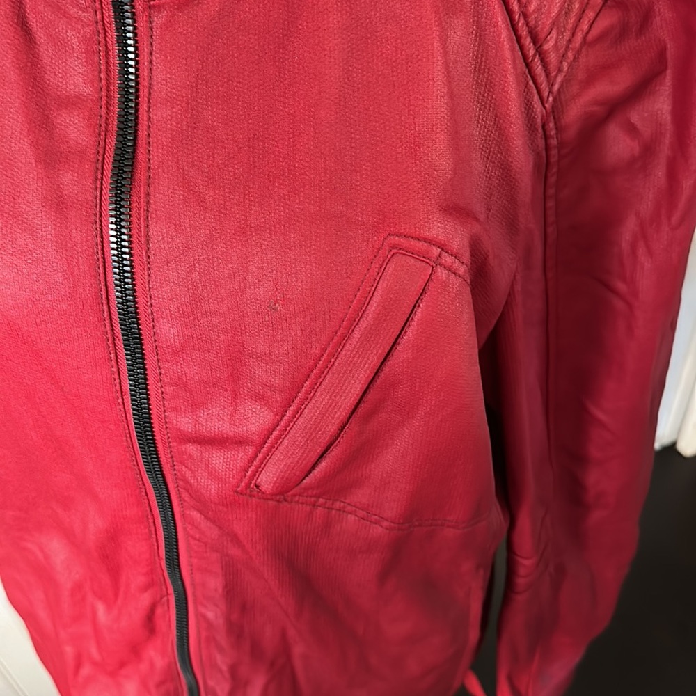 Red biker jacket - Picture 2 of 4